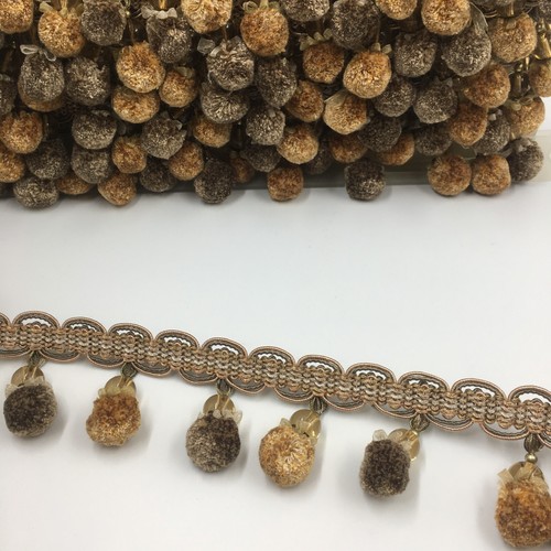 Brown gold pom acrylic - pom,