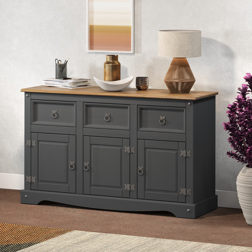 Corona sideboard charcoal wax - charcoal,
