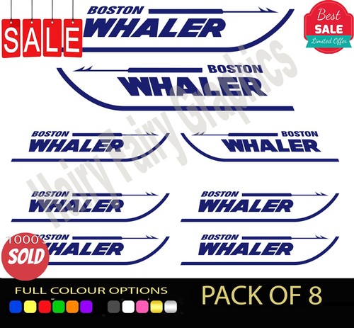Boston whaler boat sticker - boat, set