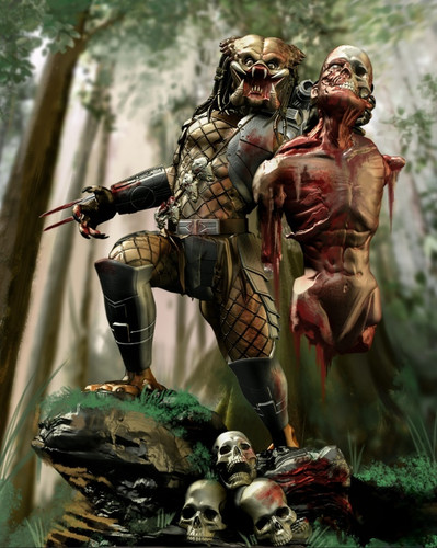 Predator hunter statue model - hunter,