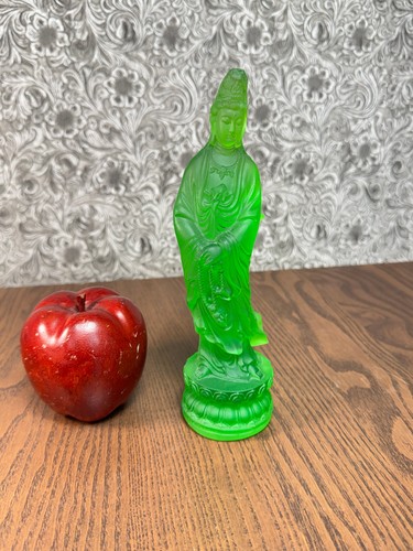 Guanyin green buddha statue - buddha,