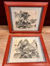 Vintage Chinese Landscapes x2