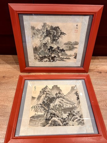 Vintage chinese landscapes - chinese, x2