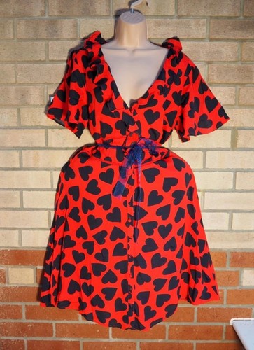 Oasis red blue heart - , print