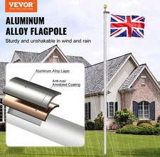 20 Ft UnionJack Flag & Pole Quality Flag Show Your Proud To Be British! Garden