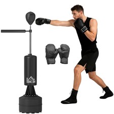 HOMCOM Boxing Punch Bag Stand w/ Rotating Flexible Arm Speed Ball Waterable Base