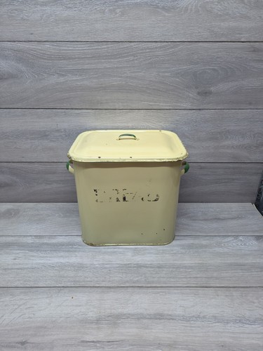 Vintage enamel cream green - vintage,