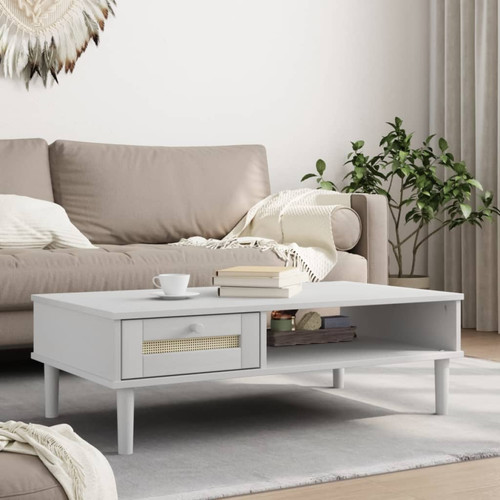 Coffee table white solid - white,
