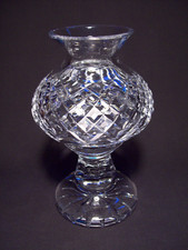 Waterford Crystal Glass Fairy Lamp for tealight candle.2 pieces Signed script mk