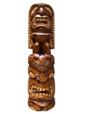 24 ” TIKI TOTEM MASK WALL HANGER WOOD TIKI BAR HANGING WOOD ART