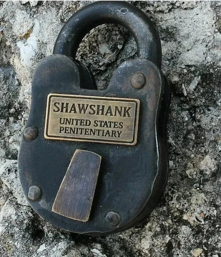 Antique style padlock - style, brass