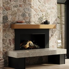 Solid Oak Beam Fireplace