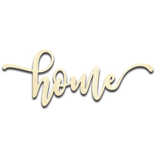 Home word text laser - home, out