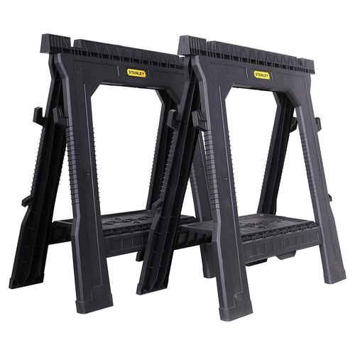 Stanley folding sawhorse - sawhorse, twin