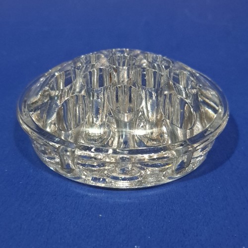 Vintage glass flower - glass, frog