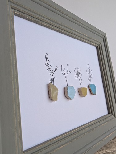 Handmade sea pottery floral - sea,