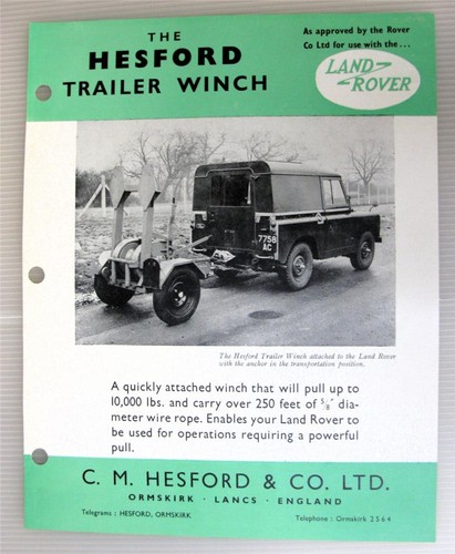 Land rover hesford trailer - rover,