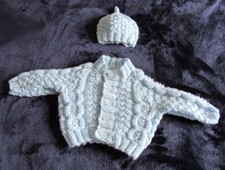 Hand knitted cable cardigan