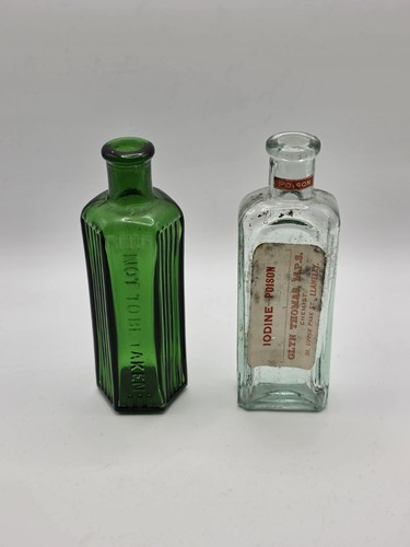 Hexagonal green vintage glass - hexagonal,