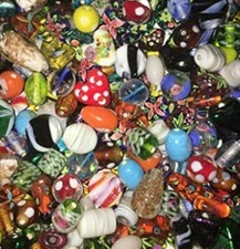 200 Glass beads lot  jewelry making mix variety bead supplies Read Description