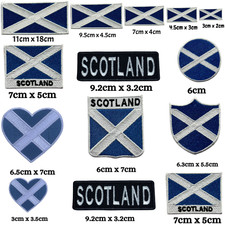 Scotland National Country Flag Iron On Patch Embroidered Sew On Applique Badge