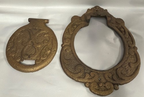 Antique cast iron door - door, knocker