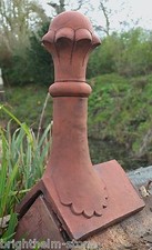 Victorian Ball roof finial 90° angled decorative stone ridge tile "Sussex" 56cmH