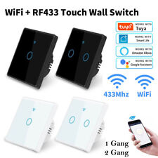 Tuya Smart Wifi Touch Light Switch NO Neutral Wire Required - UK 1/2 Gang
