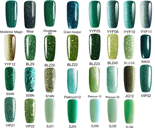 Bluesky gel nail - bluesky, green