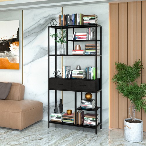 Industrial bookshelf with - bookshelf, 5