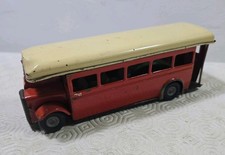 TRIANG  1950'S TINPLATE MINI BUS by minic toys  RED/CREAM  USED UNBOXED