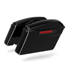 Vivid Black Hard Saddlebags