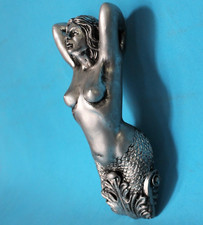MARINE FIGUREHEAD SIREN silver STATUE sea SHIP BUST BOATS SAILORS OLD SAILBOATS