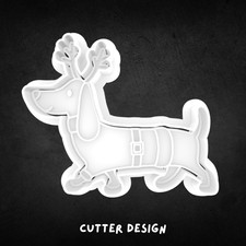 Christmas Dachshund Cookie