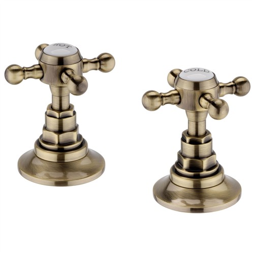 Bath side valve taps - side, pair