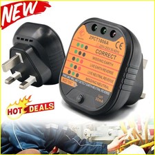 3 Pin Mains Socket Tester Polarity Test Electrical Safe Fault UK Plug 220V-250V