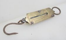 Victorian Brass Scale Scale Antique Weighing Vintage Old Salters Pocket Balance
