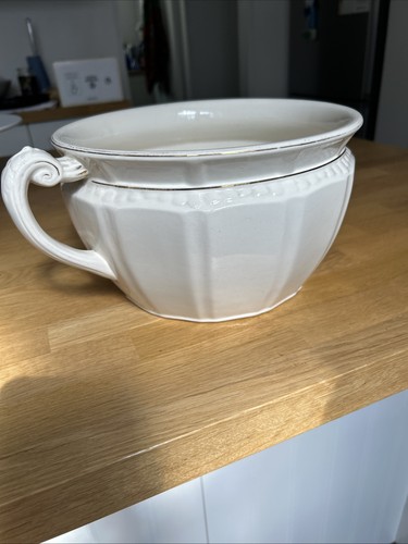 Vintage chamber pot white - vintage,