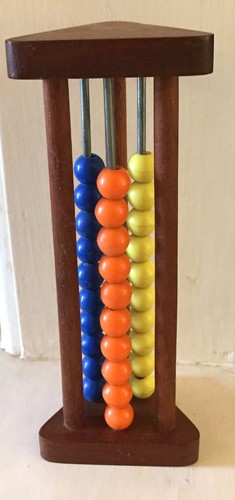 Vintage wooden abacus unusual - wooden,