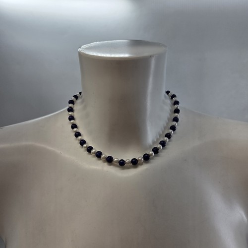 Lapis lazuli pearl beaded - lapis,
