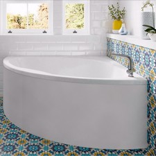 Trojan Laguna Double Ended Corner Bath 1350mm x 1350mm (inc Panel)