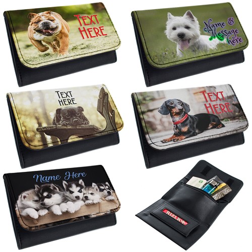Personalised tobacco pouch dog - personalised,