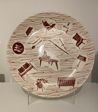 Ridgway Homemaker (very RARE) 25cm Plate In The Rust Red Colourway