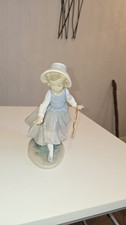 VINTAGE NAO  LLADRO "GIRL with GOLD HOOP #0297 PORCELAIN FIGURINE MADE IN SPAIN
