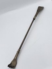 Vintage Solid Brass 2-in-1 Shoe Horn & Hand Back Scratcher Combo