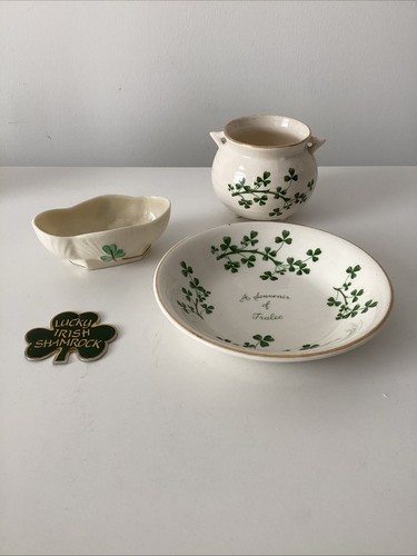 Irish shamrock pottery - irish, bundle