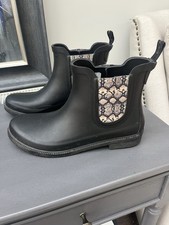 Joules Waterproof Chelsea Rain Boots/wellies Rutland Black, Size 6 (Eu39)  Vgc.