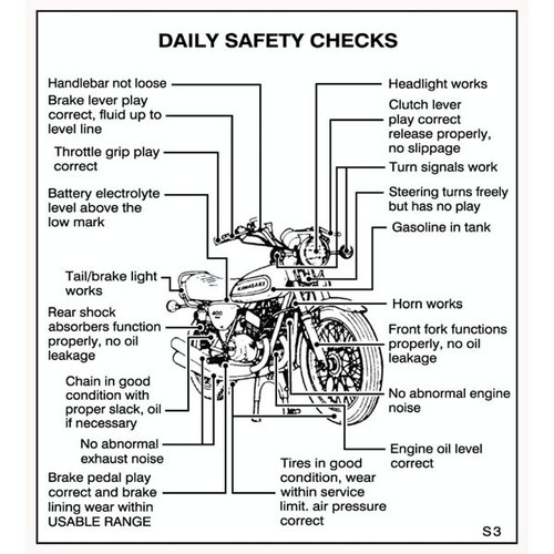 Daily safety checks decal - daily,