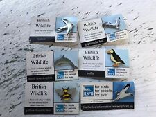 RSPB X6 Enamel Bird British Wildlife Pins charity Lot Charity Badges Selection