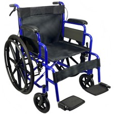Lightweight Folding Wheelchair attendant brakes Self Propelled Mag Wheels NEW